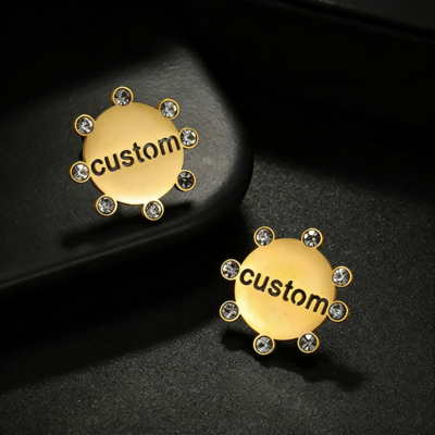 Personalized / Custom Name Earrings Stainless Steel 1 Pair