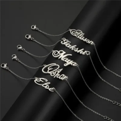 Sipuris Custom Name Bracelets With Crown For Women Girl Stainless Steel Customized Personalized Unique Bracelet Jewelry Children