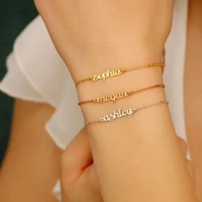 Custom Name Bracelet Personalized Bracelet Gold*Custom Name JewelryHandmade Valentine's Day Gift Gift For Her