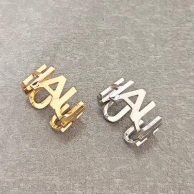 Custom Name Letter Stitching Bracelet Personalized Stainless Steel Adjustable Personality Ring Men Women Jewelry Birthday Gift