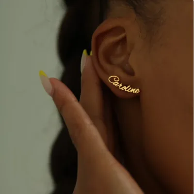 Custom Name Ear Nails Female Bohemian Vacation Earrings Stainless steel Jewelry for Women Personalized Letter Ear Accessories