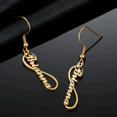 Personalized Customized Letter Name Personalized Trend earrings Stainless steel Premium Earrings Exquisite gift for Girlfriend